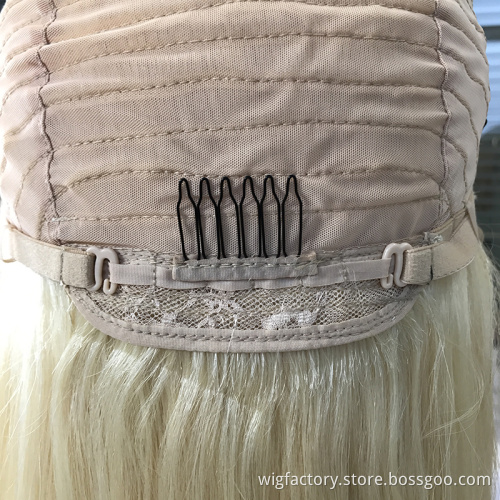 150% Density human hair wig blonde long,straight human hair wig transparent lace 13*4 ,613 raw indian hair Pre Plucked